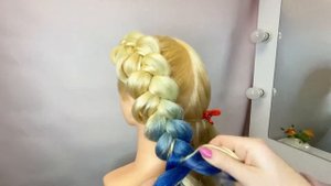 Две косы с канекалоном. Бесплатный курс "Базовые плетения" в описании