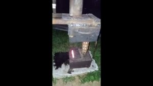 Мини-печь на отработке с водяным контуром, и как подогреть (нагреть) воду в бассейне.