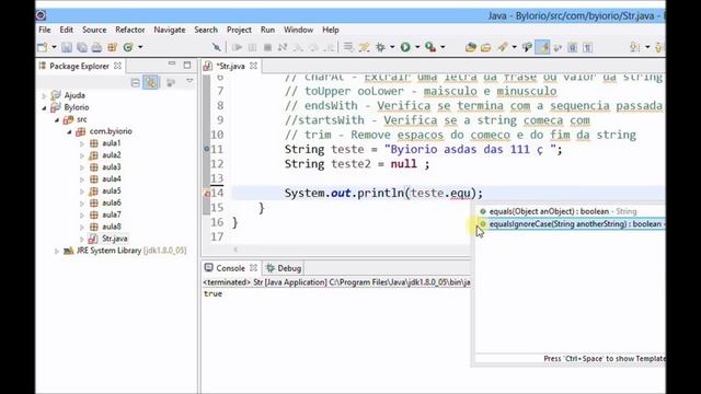 Curso Java para Iniciantes - Aula 9 (String/parametro Eclipse/split/substring) смотреть онлайн