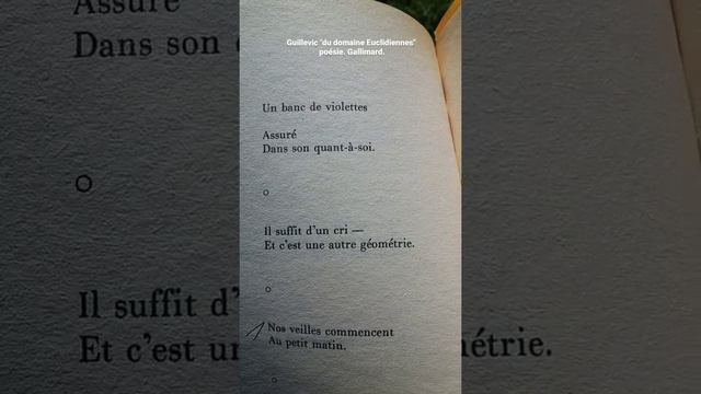 Guillevic "du domaine Euclidiennes" poésie. Gallimard. lu par Renaud Allirand (5)