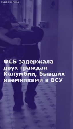 ФСБ задержала двух граждан Колумбии, бывших наемниками в ВСУ