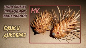 ЁЖИК И ДИКОБРАЗ поделки из шишек