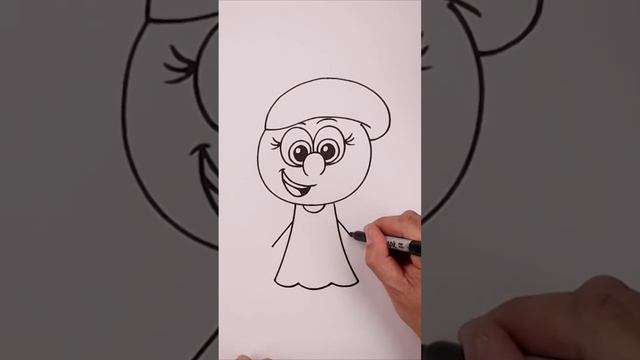 Как нарисовать Смурфетту. Смурфики | The Smurfs. How To Draw Smurfette. Easy Tutorial