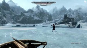 Defeated in the frozen lake (Skyrim, Dawnguard gameplay)