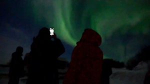 шикарное северное сияние в Мурманске