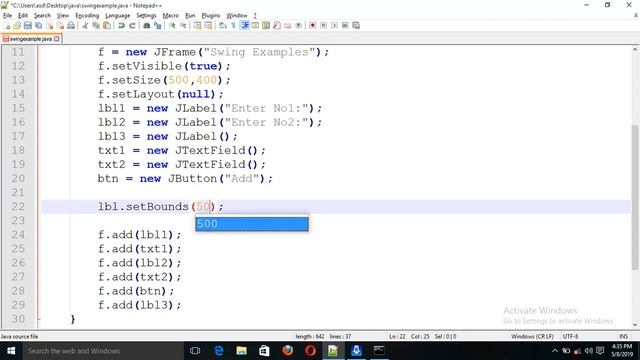 Swing Example in java hindi 47 смотреть онлайн
