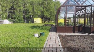 Теплица из стекла с алюминиевыми грядками УЭЛЬС