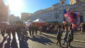 Piazza Navona's Befana Market - Rome, Italy (4K/60fps)