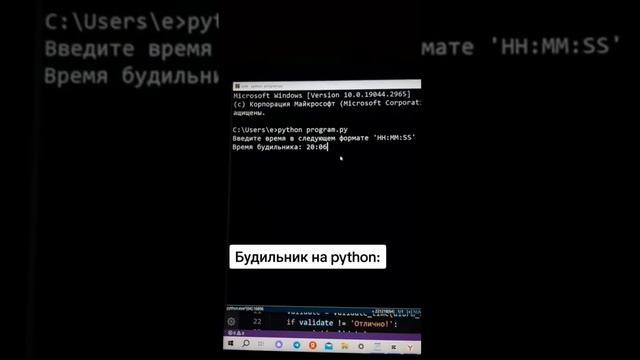 Будильник на Python ?