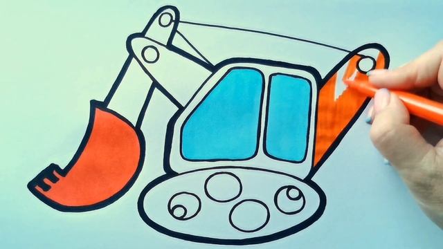 ЭКСКАВАТОР / РИСУЕМ КРАСИВЫЙ ТРАКТОР / Нарисуй Ка смотреть онлайн