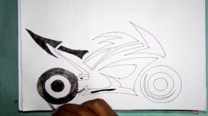 How to draw a Racing Bike / watercolour drawing for beginners