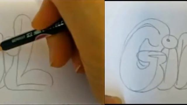 как нарисовать слово девочка на бумаге смотреть онлайн