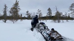 Груженный  LONG по глубокому снегу /гусля 500*3333 /двигатель LIFAN 13л.