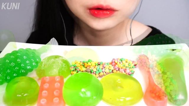 ASMR WATERMELON DESSERTS GREEN RED MUKBANG 수박 디저트 초록색 빨간색 먹방 코하쿠토 KOHAKUTO, TANGHULU デザート POSTRE 甜點