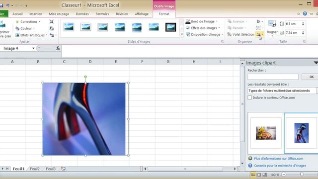 Microsoft Excel 2010 en Francais - Insertion et modification des cliparts смотреть онлайн