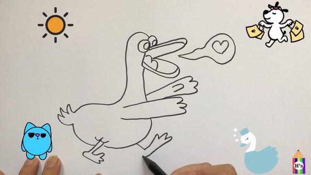 How To Draw a Cute Duck | Bolalar uchun o'rdak rasm chizish | рисуем утку для детей смотреть онлайн