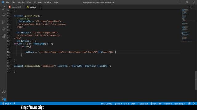 How to create Pagination in JavaScript || Build Pagination JavaScript || Hindi