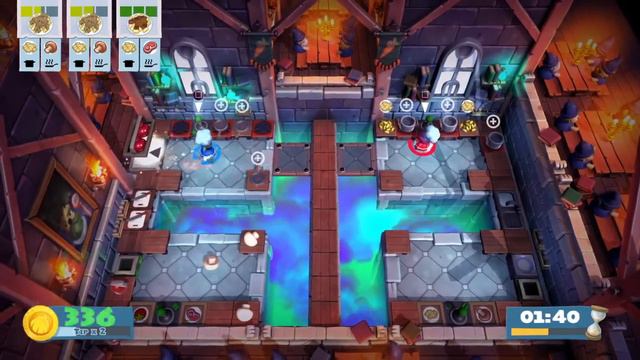Overcooked 2 - World 5-5 2 players 3 stars