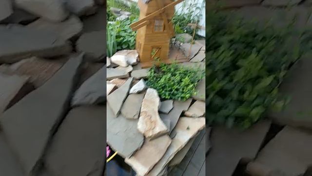 Красивый водоём с золотыми рыбками! / ландшафтный дизайн мельница/ водоём своими руками смотреть онлайн