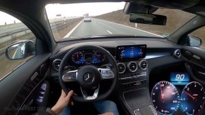 2022 Mercedes GLC 300d Coupe 4MATIC 245 PS TOP SPEED AUTOBAHN DRIVE POV