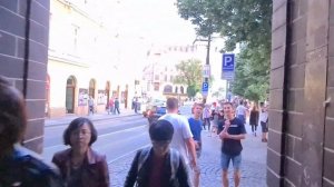 Center of Prague.Walking tour of Prague, Czech Republic.