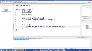 class with constructor in java online java tutorial | how to write constructor in java 19