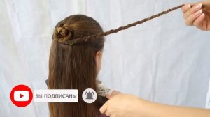 Роза из волос | прически в школу