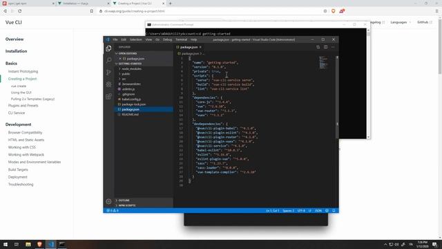 VueJS: How to create a new project
