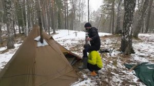 чуть не угорели в палатке с защитой (искрогасителем) winnerwell