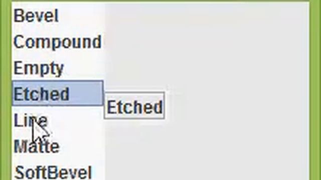 Java Swing example using Border смотреть онлайн