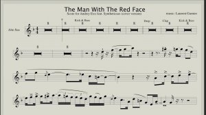 The man with the red face - Backing track & sheet music for Sax Alto