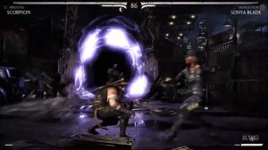 Mortal Kombat X - Scorpion vs Sonya Blade (Story Battle 33) (HD) [1080p]