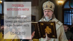 Проповедь митрополита МАРКА. Преподобные отцы – пример для подражания в дни Великого поста(25.02.23)