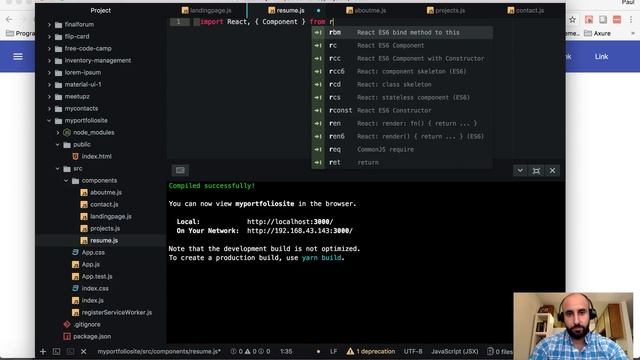 #1 Create React App Tutorial - Portfolio website with React Router v4 and Material design