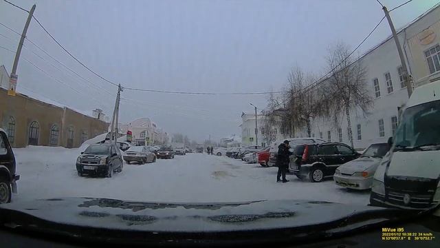 Поездка по городу Лебедянь на машине