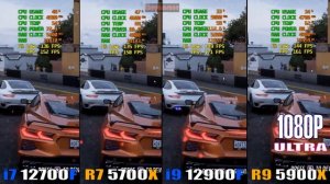 RYZEN 7 5700X vs INTEL i7 12700F vs RYZEN 9 5900X vs INTEL i9 12900F || PC GAMES BENCHMARK TEST ||