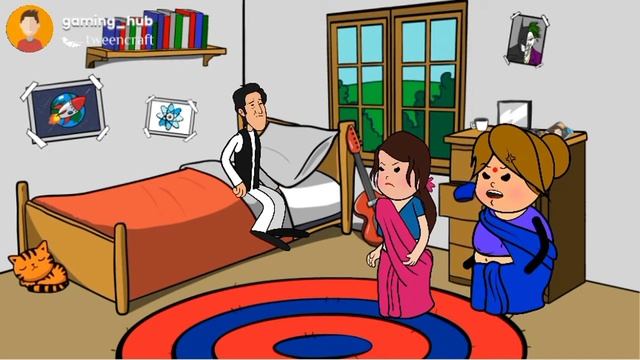 sass aur bahu or nasedi pati funny animation ??? #part 2 смотреть онлайн