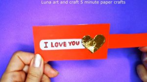 3 поделки из бумаги на ДЕНЬ ВАЛЕНТИНА своими руками Валентинки IDEAS FOR VALENTINE'S DAY