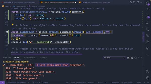 Vanilla JavaScript Challenge (Working with Objects)