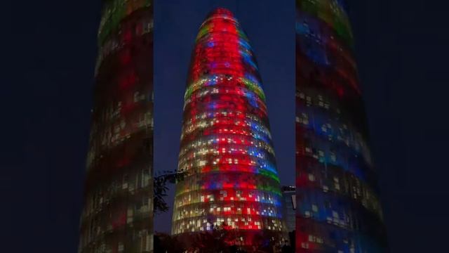 LLUM BCN 2022. Башня Арбат ( Torre Agbar)