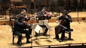 Accord Quartet plays Bartok's 2nd string quartet, 1st movement