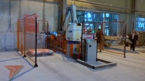 Укладка мешков на поддоны, робот укладчик Fujirobotics EC 201, производительность до 1200 мешков/ча