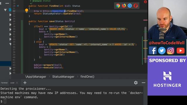 Live PHP Coding Stream #27 Creating OOP course for FreeCodeCamp - Saving MySQL data with PHP PDO