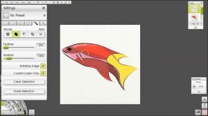 Coloring A Fish Using the Felt Pen (Marker) Tool in ArtRage 4