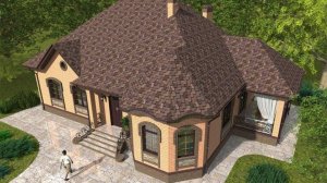 Проект дома с тремя спальнями и гостиной 120 м2