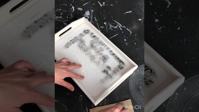 Декорируем деревянный поднос меловыми красками Chalky Paint. смотреть онлайн