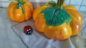 Тыква из цемента