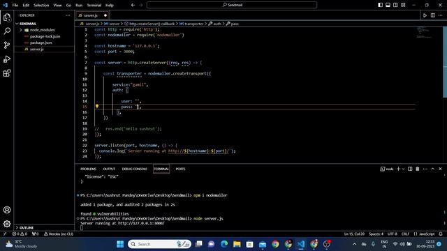Send Email using Node.js and Nodemailer | How to Send Email using Node.js | Nodemailer | send mail