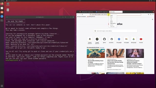 Cloning a repository with Git on Ubuntu Linux смотреть онлайн