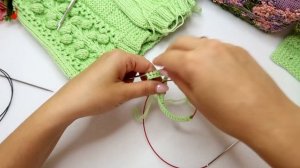 Детская кофта спицами Реглан снизу Подробный мастер класс